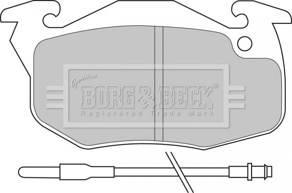BORG & BECK stabdžių trinkelių rinkinys, diskinis stabdys BBP1425